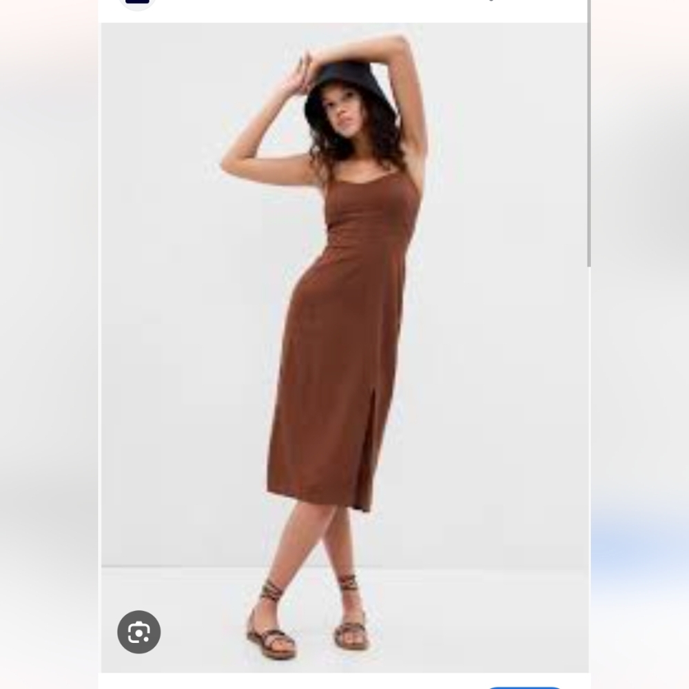 Gap brown linen dress